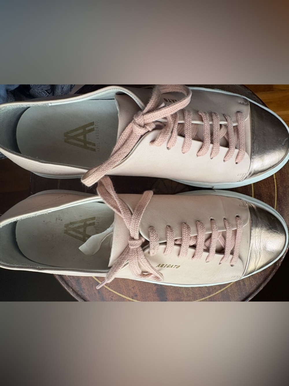 Axel Arigato Blush Pink Leather Low-Top Sneakers